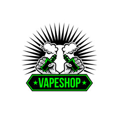 vapor logo for vape shop template design