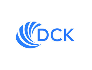 DCK Flat accounting logo design on white background. DCK creative initials Growth graph letter logo concept. DCK business finance logo design.
