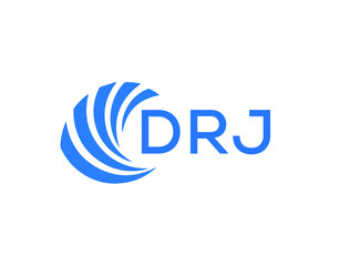 DRJ Flat accounting logo design on white background. DRJ creative initials Growth graph letter logo concept. DRJ business finance logo design.
