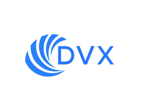 DVX Flat accounting logo design on white background. DVX creative initials Growth graph letter logo concept. DVX business finance logo design.

