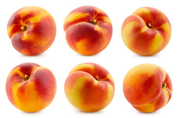 Peach isolated on white background