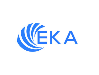 EKA Flat accounting logo design on white background. EKA creative initials Growth graph letter logo concept. EKA business finance logo design.
