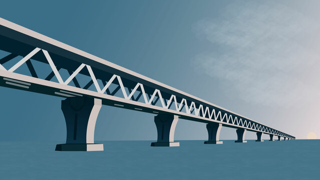 Bangladesh Padma Bridge Illustration