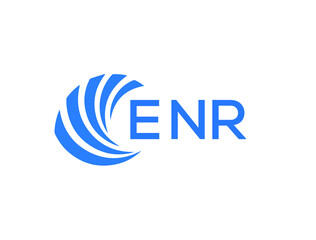 ENR Flat accounting logo design on white background. ENR creative initials Growth graph letter logo concept. ENR business finance logo design.
