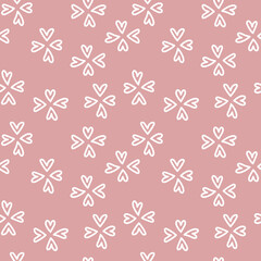 Seamless pattern design with hearts. Vector illustration. Simple whimsical minimal earthy 2 tone color. pattern for design wrapping paper, wallpaper, fabric, kid closes textile etc.

