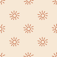 Seamless pattern background. Sunny summer pattern for design wrapping paper, wallpaper, fabric, kid closes textile etc.
