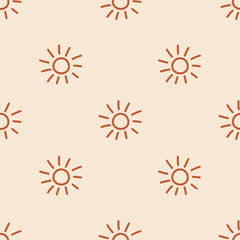 Seamless pattern background. Sunny summer pattern for design wrapping paper, wallpaper, fabric, kid closes textile etc.
