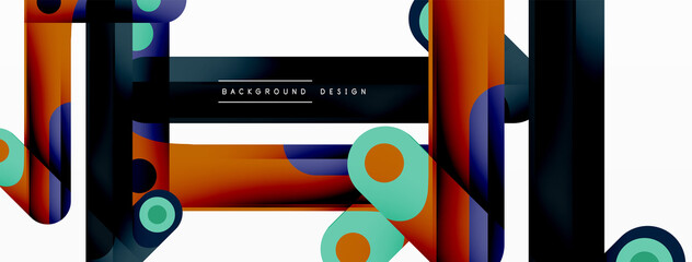 Colorful dynamic stripe composition. Lines geometric creative abstract background for wallpaper, banner or landing