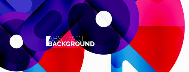 Creative geometric wallpaper. Circles, lines background. Business template for wallpaper, banner, background or landing