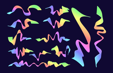 Abstract gradient wave liquid rainbow color