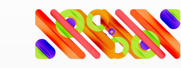 Creative geometric wallpaper. Minimal lines and circles background