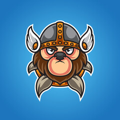 Monkey Knight Head Mascot Logo