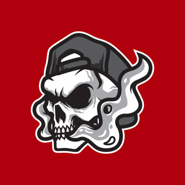 Skull Head Vape Store Logo