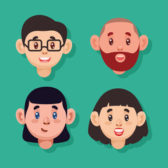 four heads diversity persons