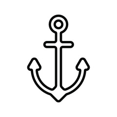 Anchor icon. marine sign. vector illustration
