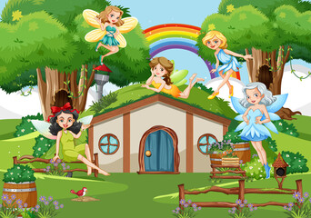 Obraz na płótnie Canvas Fairy tale in the garden