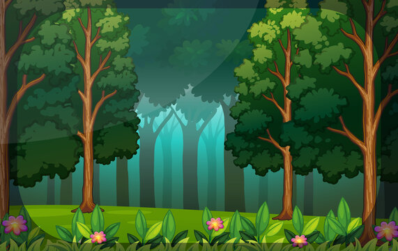 Fantasy fairy forest background