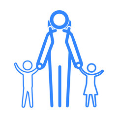 Care refugee and child  support  icon