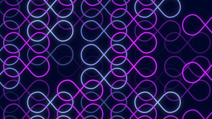 Infinity symbol background animation. Abstract colorful neon retro color background animation.