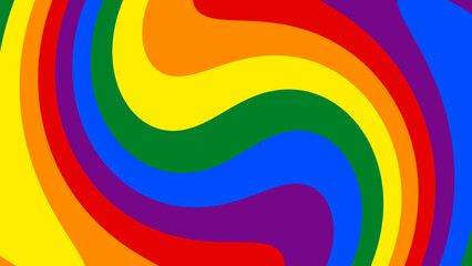 LGBT or LGBTQ pride color flag stripes animated background. Abstract pride flag background animation.