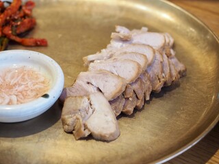 한국전통음식 돼지고기 수육