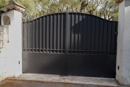 portal classic steel aluminum black metal gate and door home of garden house