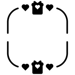 heart square frame
