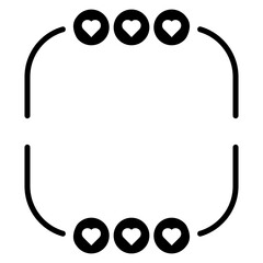 heart square frame

