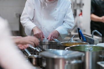 Male Chief in the Restaurant.