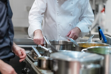 Chef Preparing Dinner in a Restaurant