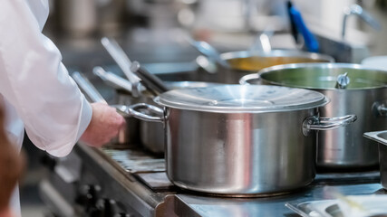 Chef Preparing Dinner in a Restaurant