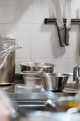 Pots in a Restaurant