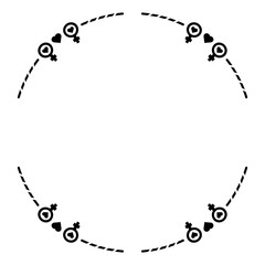 heart circle frame
