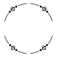 heart circle frame
