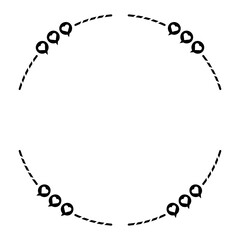 Naklejka premium heart circle frame 
