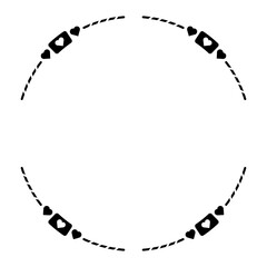 heart circle frame
