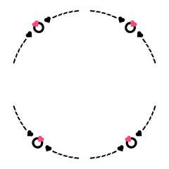 Naklejka premium heart circle frame 