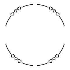 heart circle frame
