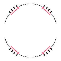 Naklejka premium heart circle frame 