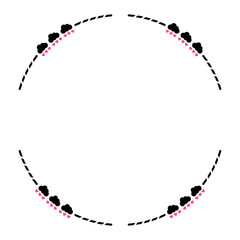 Naklejka premium heart circle frame 