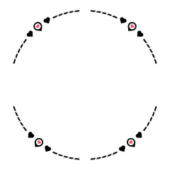 Naklejka premium heart circle frame 