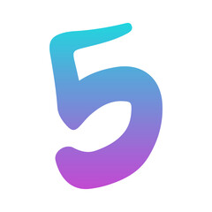 gradient number element
