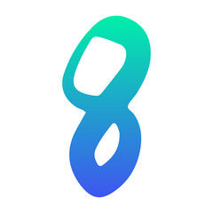 gradient number element
