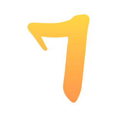 gradient number element

