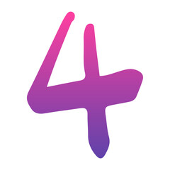 Obraz premium gradient number element 