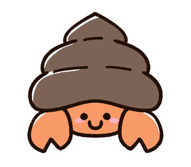 かわいいヤドカリのキャラクター