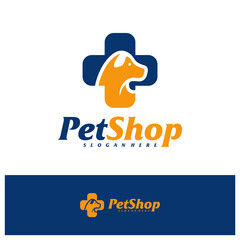 Pet Health Logo Design Template. Pet logo concept vector. Emblem, Creative Symbol, Icon