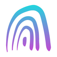 gradient rainbow shape
