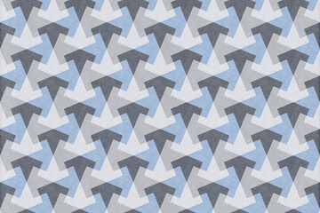 Blue arrows pattern with paper texture, repeating background