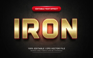 iron text effect
